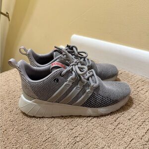Adidas Gray and White Running Shoes